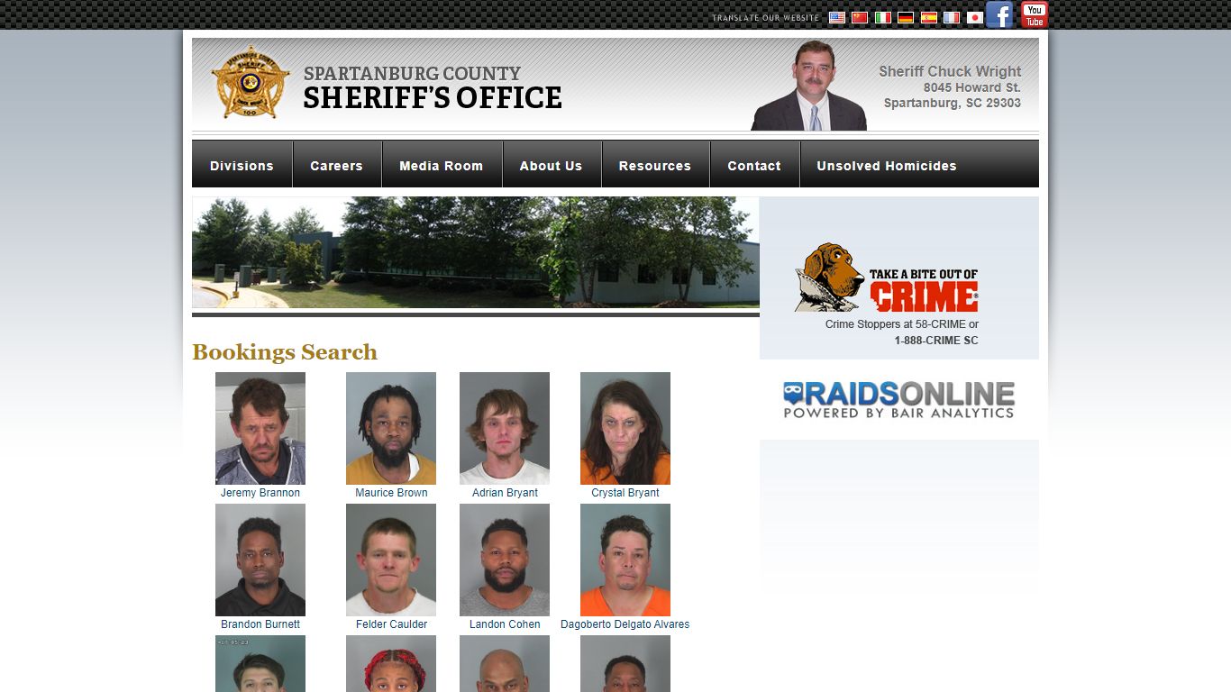 Bookings Search : Spartanburg Sheriff